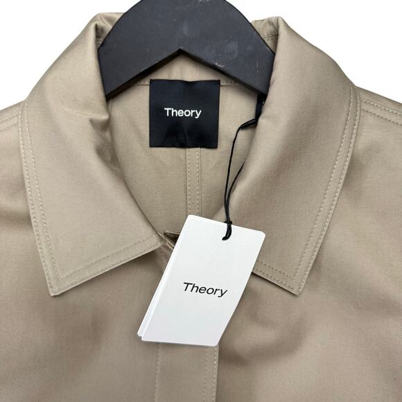 New THEORY Cotton Boxy Patch Jacket XL - Picture 15 of 16